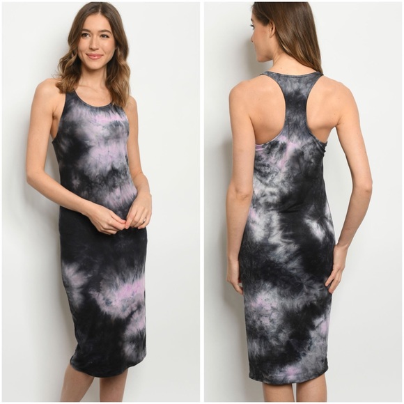 🆕Tie dye racer back midi dress - Picture 1 of 4